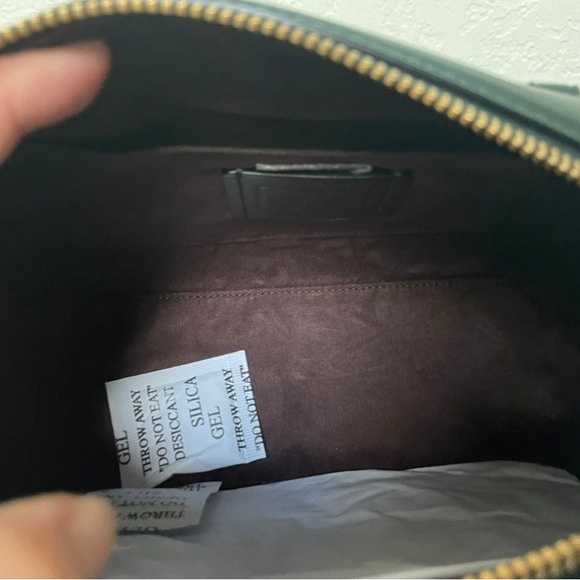 NWT Coach Zoe Barrel Leather Satchel Purse F76705 In Evergreen Color - Picture 8 of 10